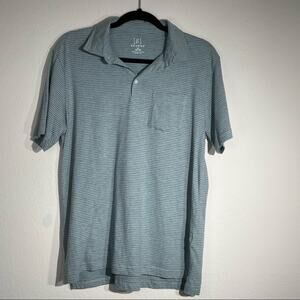 GEORGE Blue Gray Striped Shirt Size Medium